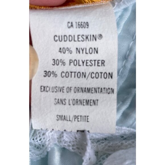 Barbizon Blue Cuddleskin Small Nightgown Cottagecore Angelic Feminine Lace & But - Picture 6 of 10